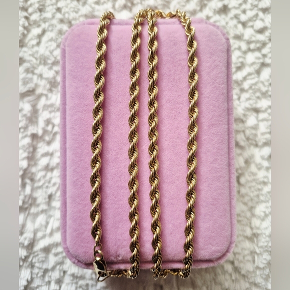 Stampd Jewelry - Vintage Heavy 14k Yellow Gold Rope Necklace / 29 Grams